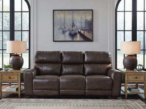 Crossplex - Power Reclining Sofa With Adjustable Headrest - Smoke