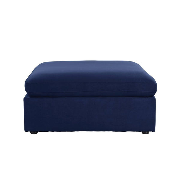 Crosby - Modular Ottoman - Blue Fabric