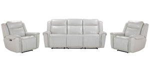 Atlantis - Reclining Sofa Set White 3 Pc. Sofa, 2 Recliners