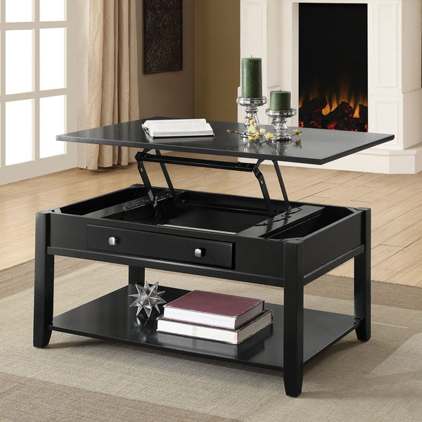 Malachi - Coffee Table w/Lift Top Black