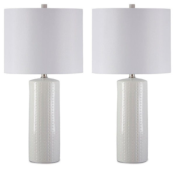 Steuben - Ceramic Table Lamp (Set of 2) - White