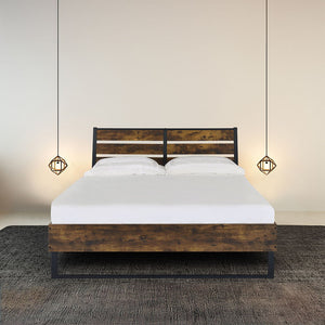 Juvanth - Bed Rustic Oak