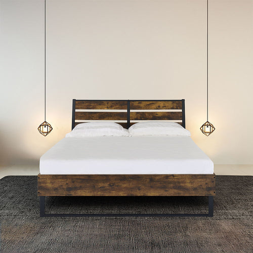 Juvanth - Bed Rustic Oak