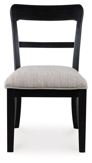 Greddinton - Round Dining Table Set - Black Chairs