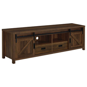 Madra - 2-Door Engineered Wood TV Stand Dark Brown