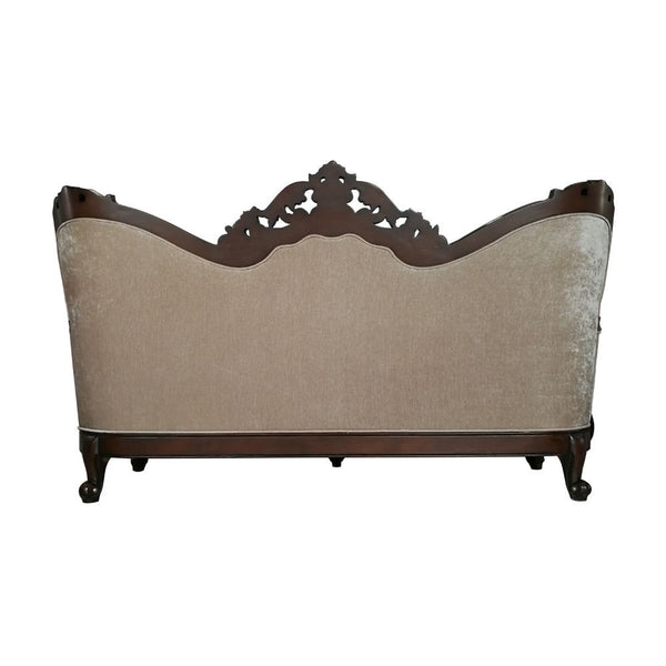 Devayne - Sofa With 6 Pillows (Same Lv01582) - Pattern Fabric & Dark Walnut