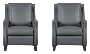 Hunter - Manual Pushback Recliner Dark Gray 2 Pieces