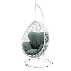 Simona - Patio Swing Chair with Stand White