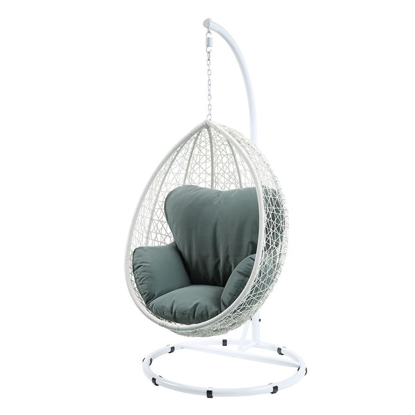 Simona - Patio Swing Chair with Stand White