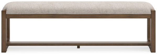 Cabalynn - Large Uph Dining Room Bench - Oatmeal / Light Brown