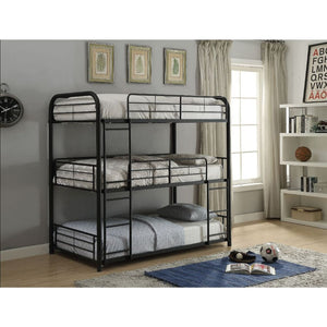 Cairo - Triple Bunk Bed Sandy Black Full