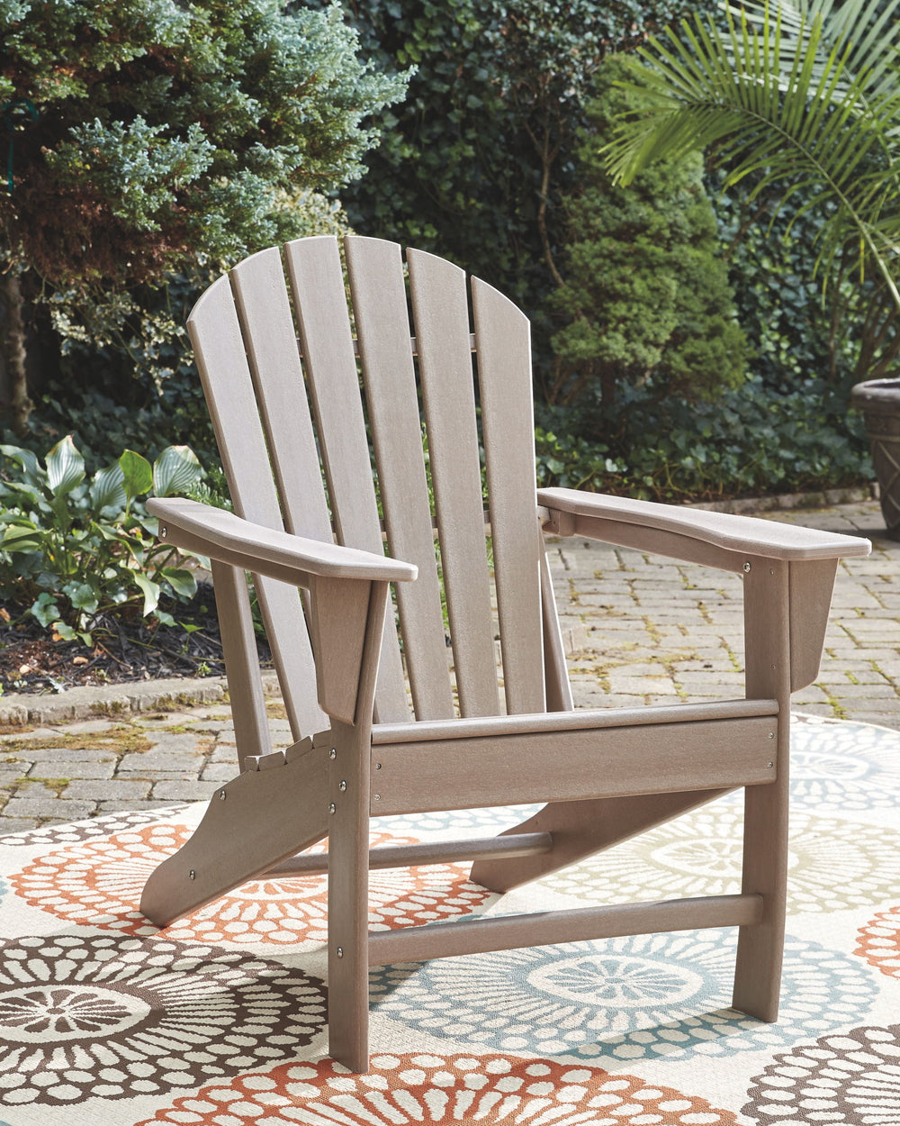 Sundown Treasure - 2 Pc. - Adirondack Chair And Ottoman Pearl Silver