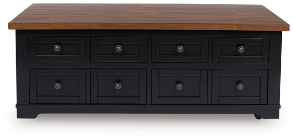 Wildenauer - Lift Top Cocktail Table - Brown / Black