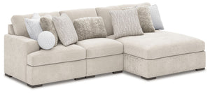 Cuddle Plush - Sectional White 3 Pc. Sectional With Armless Chaise And LAF Corner Chair