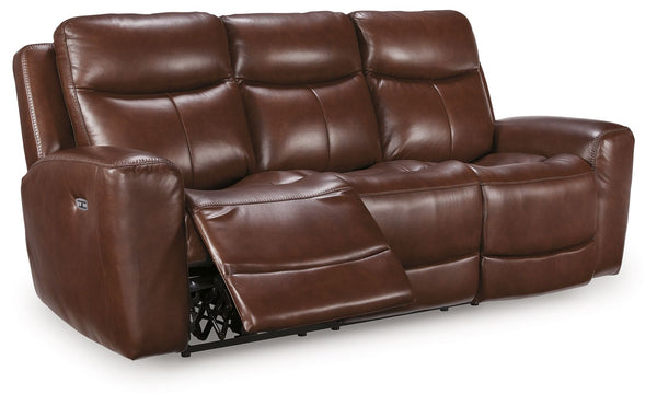 Next Move - Power Reclining Sofa With Adjustable Headrest Dark Brown