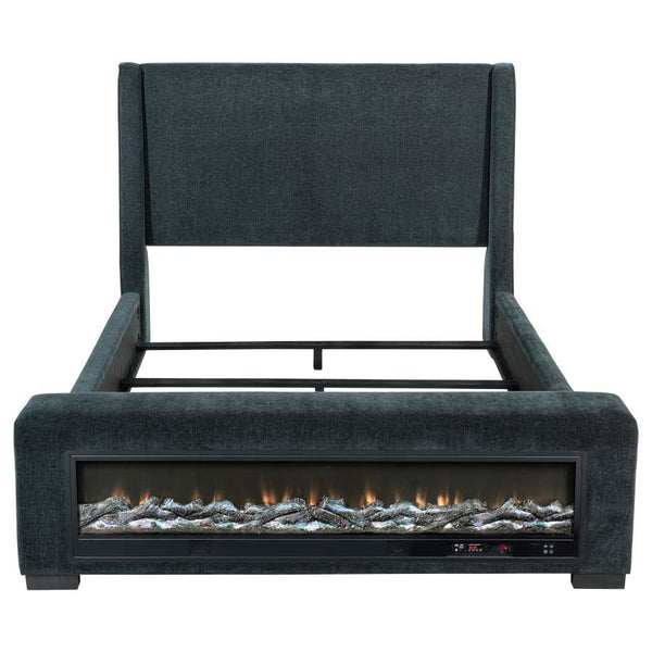 Preston - Upholstered Audio Flame Visualizer Bed