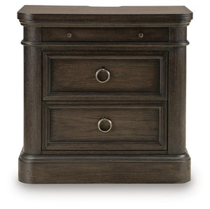Wickenger - Two Drawer Night Stand - Dark Brown