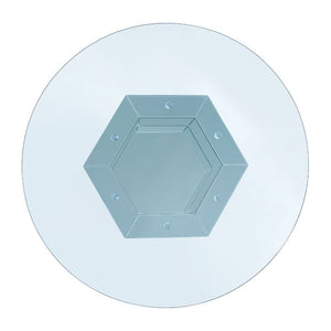 Noralie - Dining Table - Mirrored, Faux Diamonds & Clear Glass Top