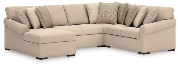 LadyMae - Sectional Beige 4 Pc. Left Arm Facing Corner Chaise Sectional