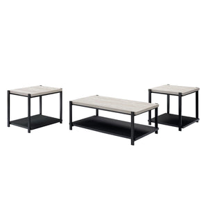 Linea - 3 Piece Occasional Set (1 Coffee & 2 End Tables) - Light Gray