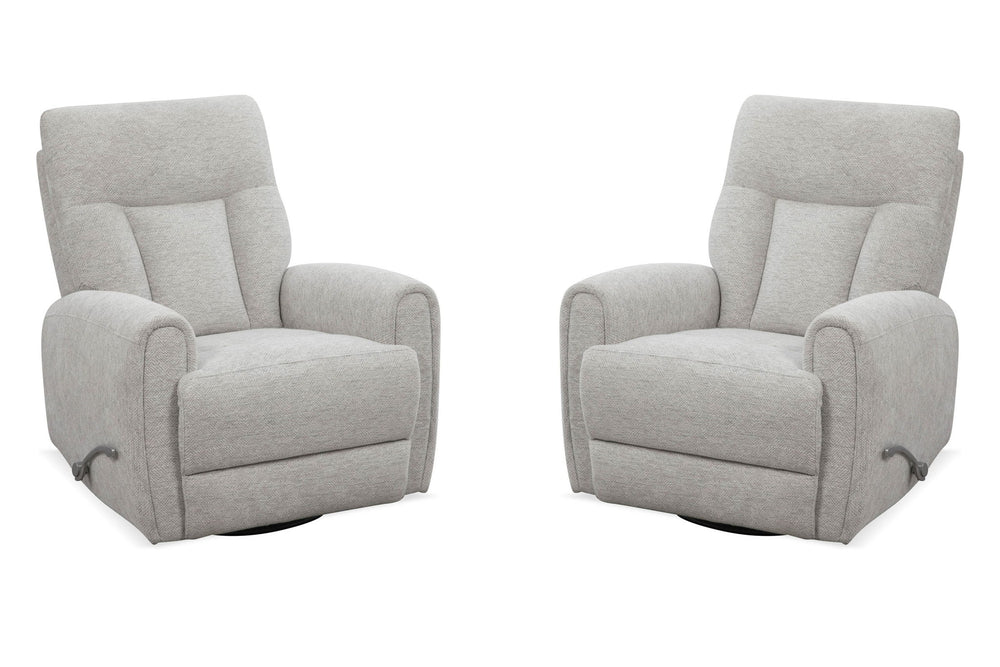 Natalia - Manual Swivel Glider Recliner (Set of 2) Gray 2 Pieces