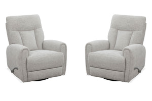 Natalia - Manual Swivel Glider Recliner (Set of 2) Gray 1 Piece