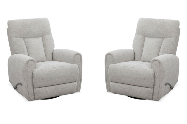 Natalia - Manual Swivel Glider Recliner (Set of 2) Gray 1 Piece