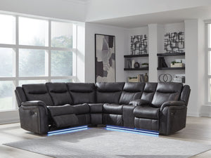 Sultan Meadow - 2-Piece Reclining Sectional - Carbon
