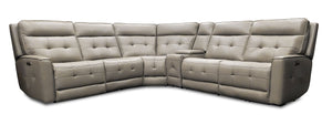 Canterbury - Zero Gravity Modular Power Reclining Sectional Gray 6 Pc. Sectional