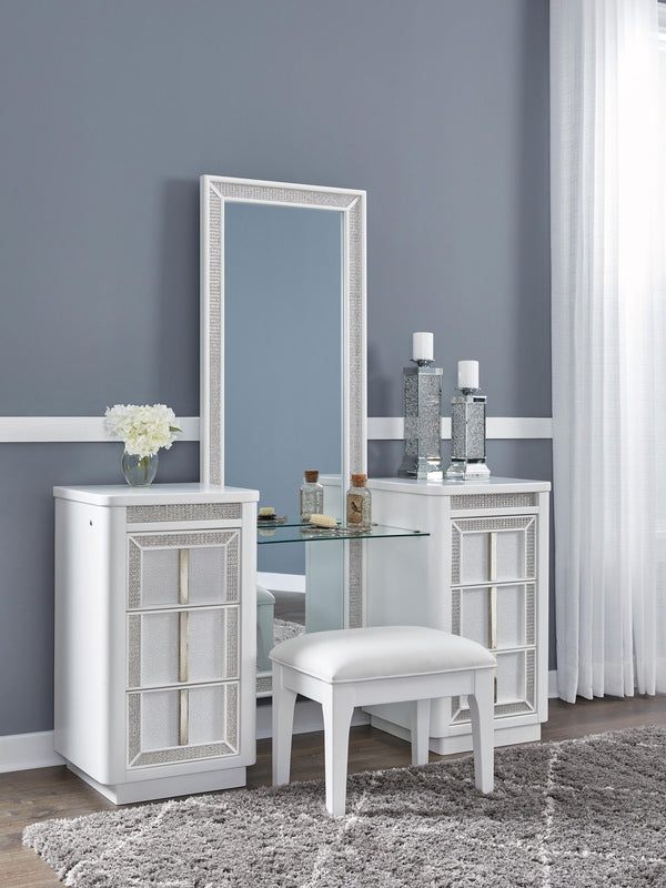 Chalanna - Vanity With Mirror - White