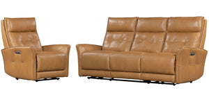 Gershwin - Power Reclining Sofa Set Lucca Butterscotch 2 Pc. Sofa, Recliner