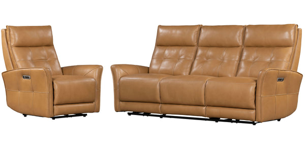 Gershwin - Power Reclining Sofa Set Lucca Butterscotch 2 Pc. Sofa, Recliner
