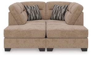 Olten - Sectional Light Brown 2 Pc. Super Chaise Sectional