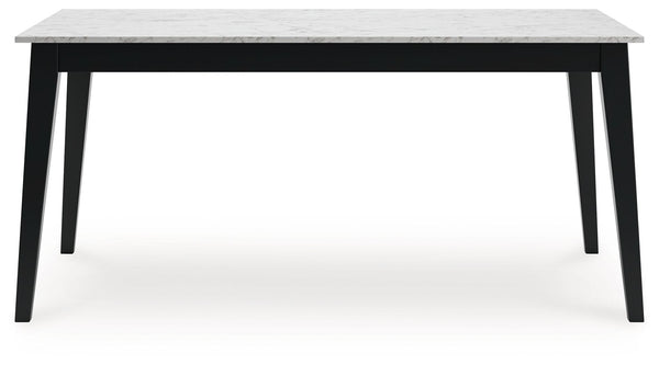 Jettaya - Black / White - Rectangular Dining Room Table