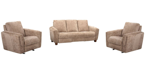 Morehead - Power Reclining Sofa Set Light Brown 3 Pc. Sofa, 2 Recliners