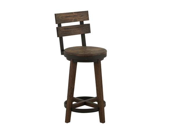 Dutton - Barstool (Set of 2) Dark Brown 18.5"W x 18.5"D x 42.5"H