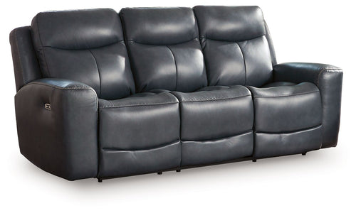 Next Move - Power Reclining Sofa With Adjustable Headrest Blue