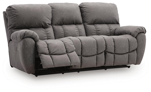 Bakerstein - Power Reclining Sofa With Adjustable Headrest - Galaxy
