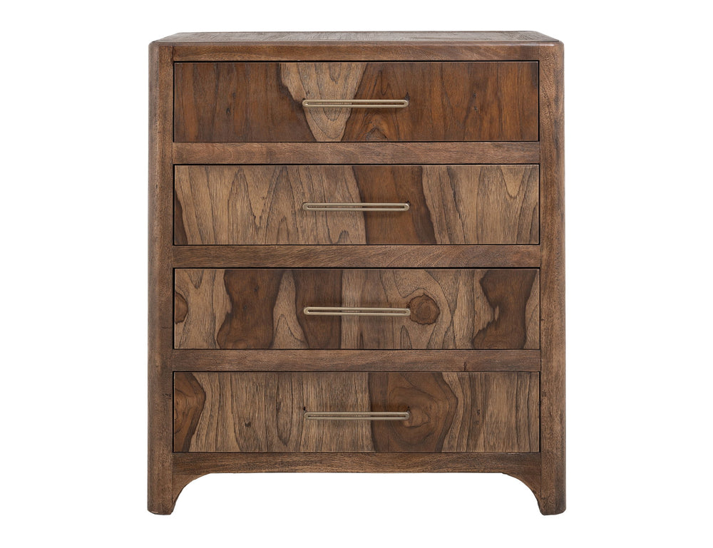 Praga - 4-Drawer Chest - Almond / Barrel Brown