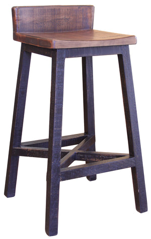 Pueblo - Wooden Seat & Base Stool (Set of 2)