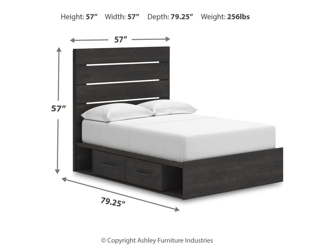 Hollivern - Panel Bed With Storage