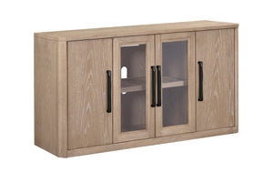 Breckenridge - 56" Console With Bookcase TV Hutch - Medium Brown