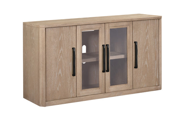 Breckenridge - 56" Console With Bookcase TV Hutch - Medium Brown