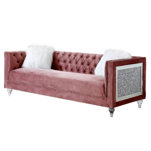 Heibero II - Sofa With 2 Pillows Pink
