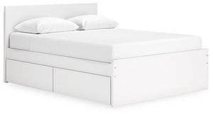 Onita - Panel Platform Bed White Queen 2 Side Storage
