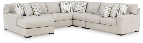 LaureLGrove - Sectional Pearl Silver 5 Pc. Left Arm Facing Corner Chaise Sectional