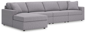 Modmax - Granite - Sectional Gray 4 Pc. Sectional With Laf Corner Chaise