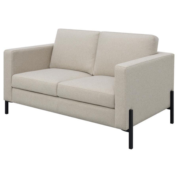 Tilly - Upholstered Track Arm Loveseat - Oatmeal