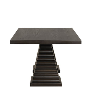 Plateau - 78" Rectangle Dining Table - Top & Base - Dark Brown