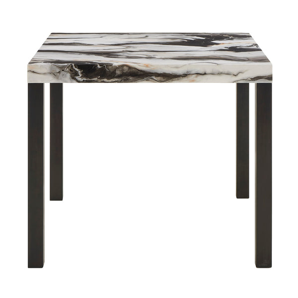Vega - Faux Marble Counter Height Table - White / Black